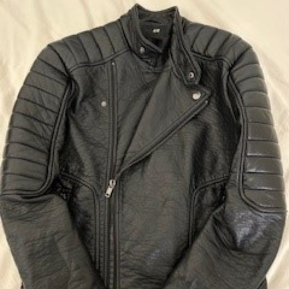 H&M Faux Leather Motorcycle Jacket - Picture 2 of 6